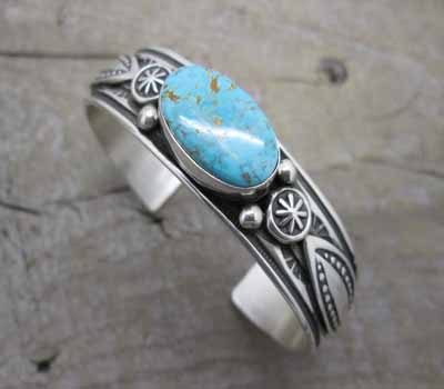 American Turquoise Cuff Bracelet Albert Jake